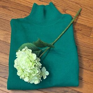 Green drop shoulder sweater